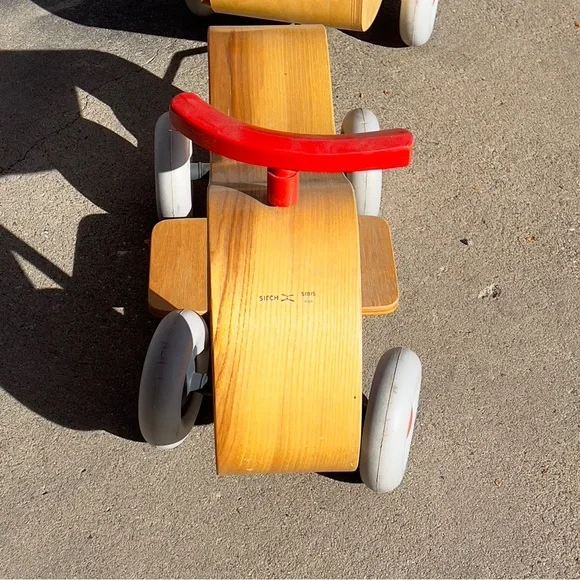 Rare Handcrafted Sirch Sibis Max Ash Wood Ride-On Toy Car With